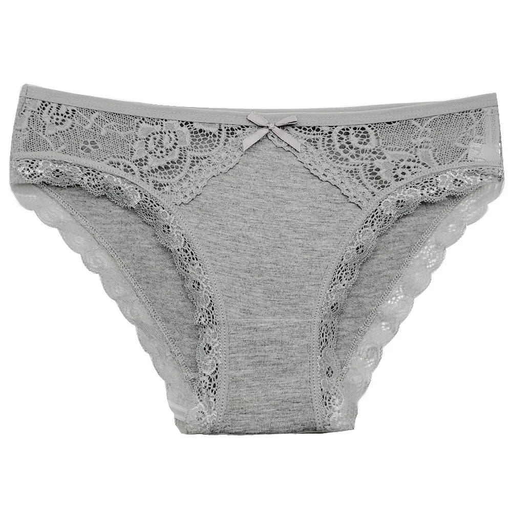 5 PCS/SET New Arrival Low Rise Ladies Sexy Lace Panty Underpants Panties For Women Lingerie Cotton Briefs.