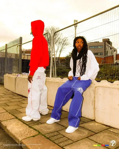 Streetwear PROTECT Mode Brief Stickerei Lose Jogginghose männer Und frauen Y2K Harajuku Hip-Hop Gothic Casual Joker Hosen.