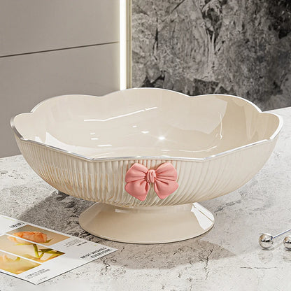 〔HM4〕1Pc Plastic Candy Fruit Plate for Home Coffee Table Candy Platter High-End Snack Placement Platter Ornaments.