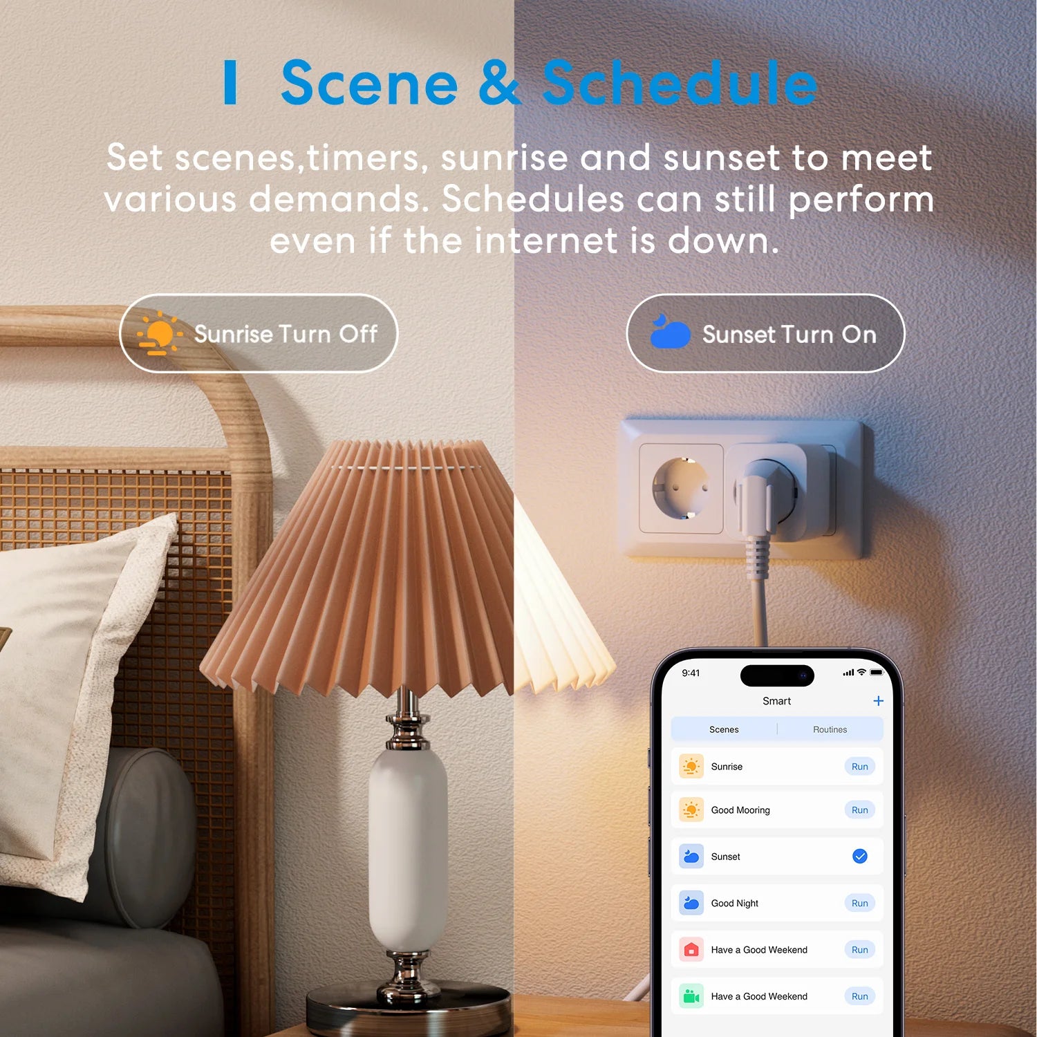 Meross 16A HomeKit Smart Plug EU WiFi Steckdose Fernbedienung Sprachsteuerung Unterstützung Alexa Google Assistant SmartThings.
