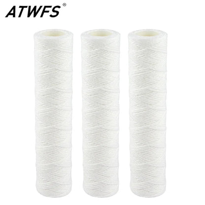 Water Purifier 3pcs x 10" String Wound Filter Cartridge 5micron PP Cotton Filter Sedmient Filter