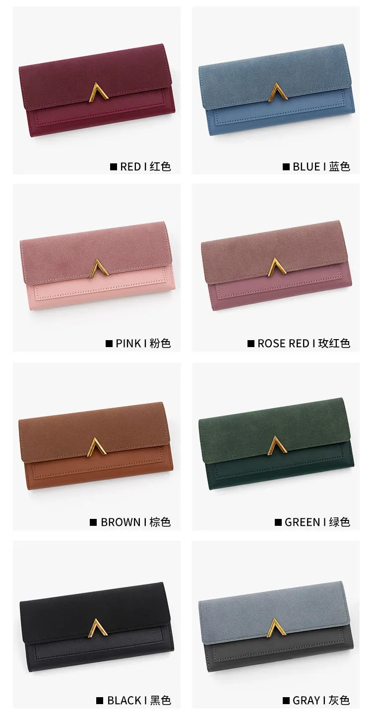 Long Purses For Women Wallet New Fashion Long Coin Purse Card Holder Small Ladies Wallet Female Hasp Mini Clutch billetera bolas.