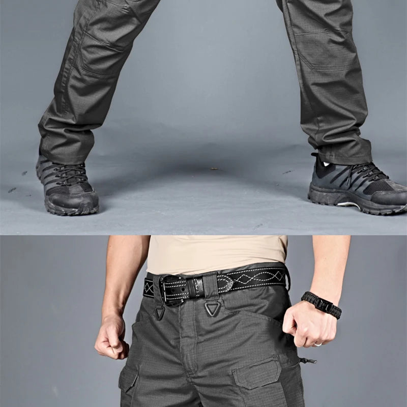 New Mens Tactical Pants Multiple Pocket Elasticity Military Urban Commuter Tacitcal Trousers Men Waterproof Cargo Pant 6XL.
