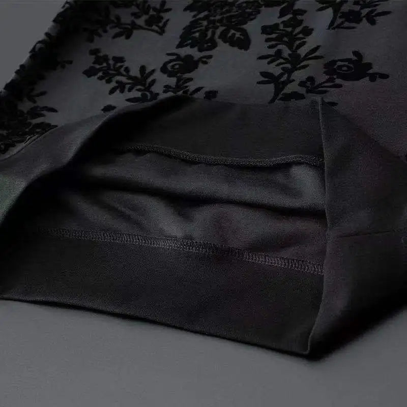 Spring Summer New Men Suits Simple Jacquard O-Neck Long Sleeve Thin T-shirts And Pants Two piece Set For Men's Trendy Outfits.