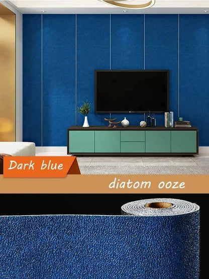 Selbstklebende Kieselalgen-Schlamm-Tapete, verdickter TV-Hintergrund, Leinen-Tapete, Schlafzimmer, Renovierung, Heimdekoration, XPE-Schaum-Wandaufkleber
