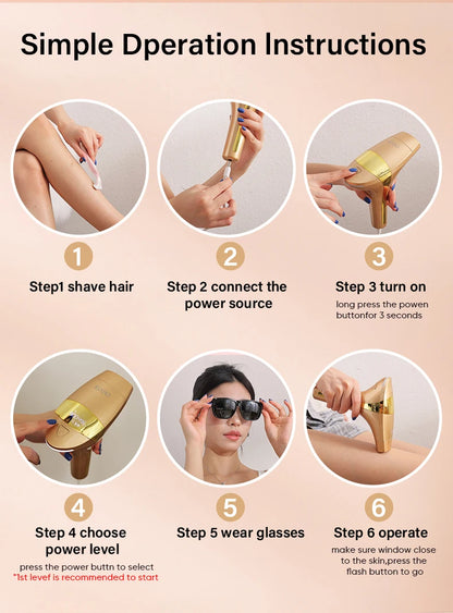 KODO 2025 High-end customization ice Laser Hair removal Laser Epilator Permanent IPL Painless Photoepilator 4 in 1 face and body.