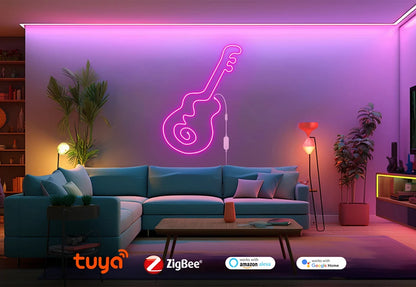 RGB Neon Light LED Strip ZigBee 5V USB Flexible RGB Rope Tube Lamp Warm/White Dimmable Lights for Tuya SmartThing Alexa Google.