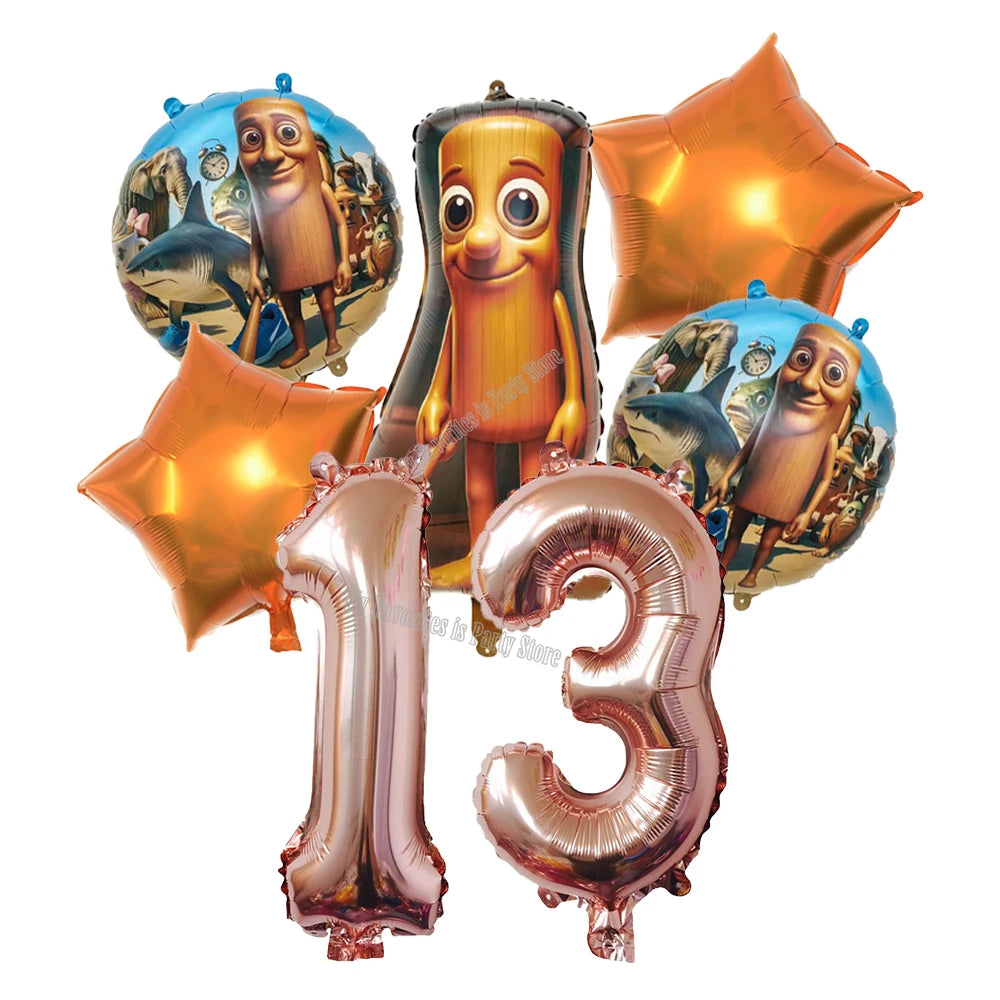 Italienisches Brainrot-Ballon-Set, Babyparty-Party-Ballon, Tralalero Tralala TungTungTungSahur-Luftballons, Dekoration, fotografische Requisite