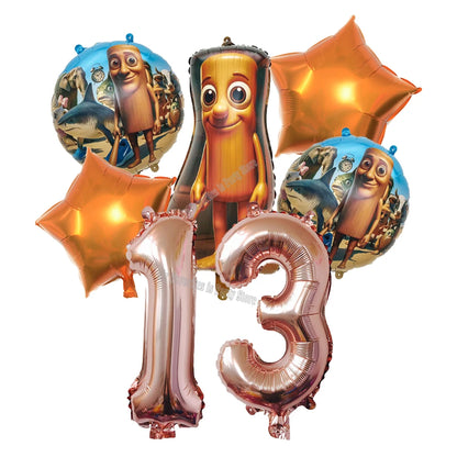 Italienisches Brainrot-Ballon-Set, Babyparty-Party-Ballon, Tralalero Tralala TungTungTungSahur-Luftballons, Dekoration, fotografische Requisite