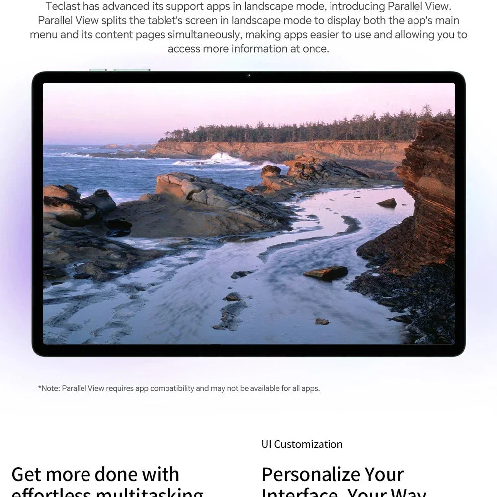 Teclast M50 Tablet 6GB RAM 128GB ROM Unisoc T606 Octa-core 10.1inch TDDI Android 14 WiFi BT5.0 6000mAh Type-C Tablet Case.