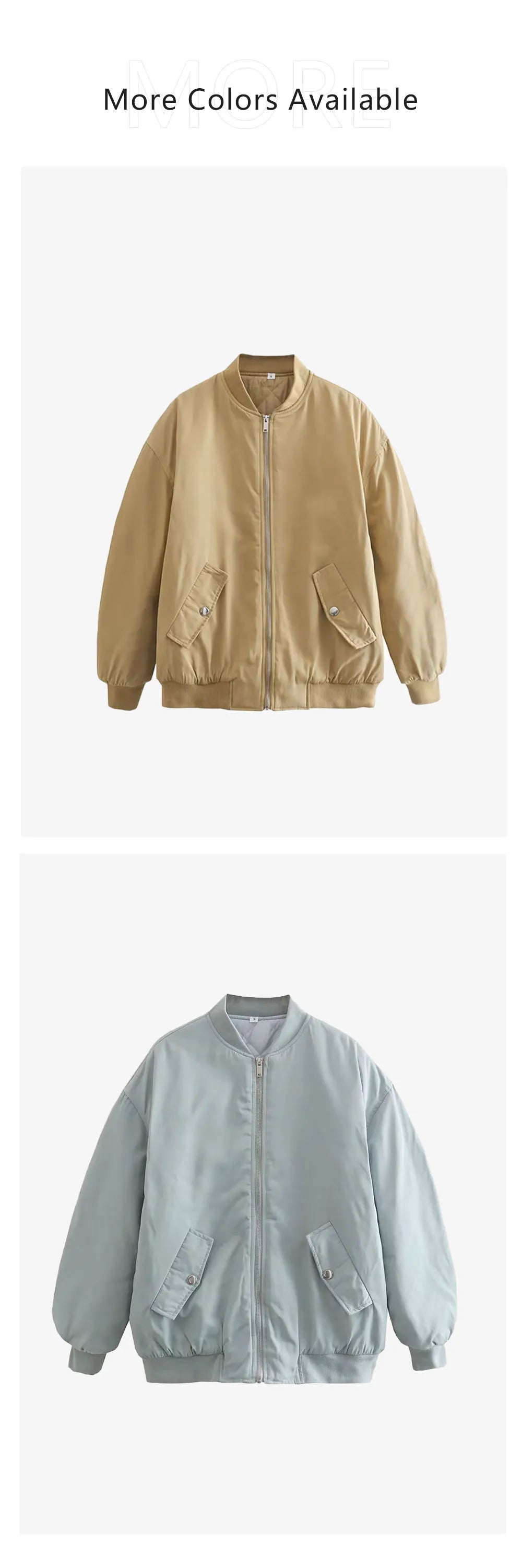 UNIZERA2023 Herbst und Winter Neue frauen Mode Stil Stehkragen Solide Lose Fit Flieger Jacke Baumwolle Mantel.