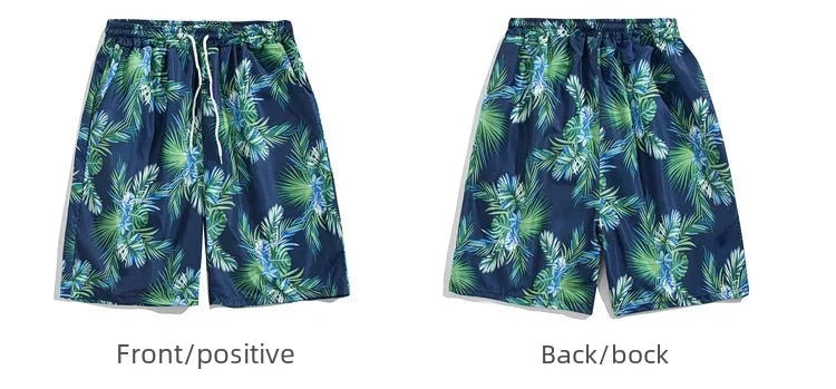 Shopee Popular Men's Loose-fit Hawaiian Vacation Beach Shirt Shorts Set Summer Casual Comfortable Clothing.