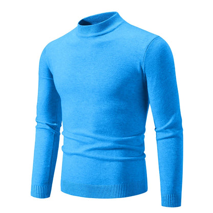 New Autumn Winter Designer Fashion Half Turtleneck Knitted Sweater High Quality Mens Casual Solid Color Warm Women Sweaters
