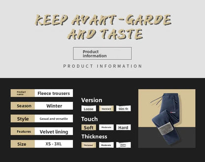 Winter Fleece Ski Pants Men's High Quality Extreme Cold Wool Thick Warm Trousers Women New 2025 Outdoor Camping Work Sweatpants.