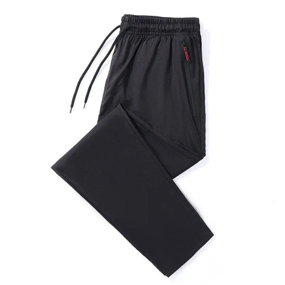 Men's Casual Pants Straight Slim Fit Elastic Waist Jogger Korean Classic Blue Black Gray Male Brand Trousers Plus Size.