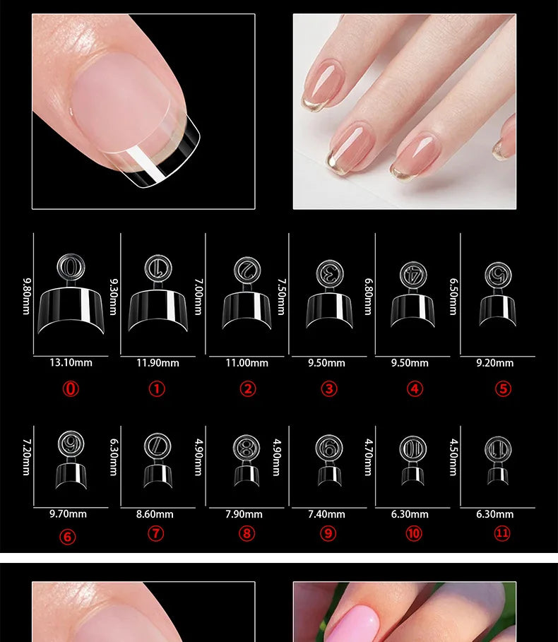120-600Pcs False Nail Tips Soft Gel Fingertip Semi-matte Square French Coffin Full Half Cover Artificial Fake Nails Extension.