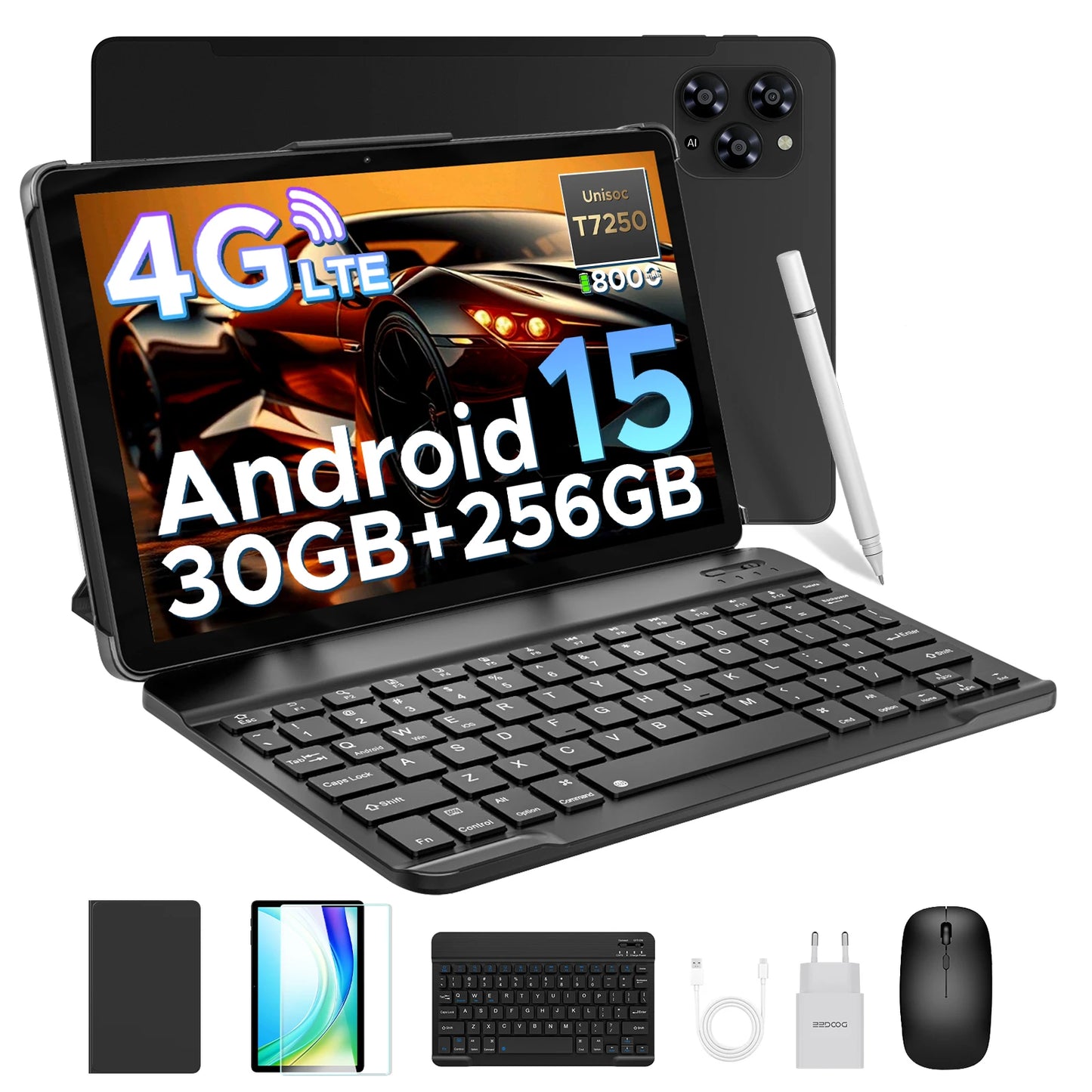 Doogee Tab G6 Tablet Pc 11 Inch Android 15 30Gb Ram(6+24) 256Gb Rom 8000Mah Battery Dual Speakers Support Widevine L1 Tablet Pc