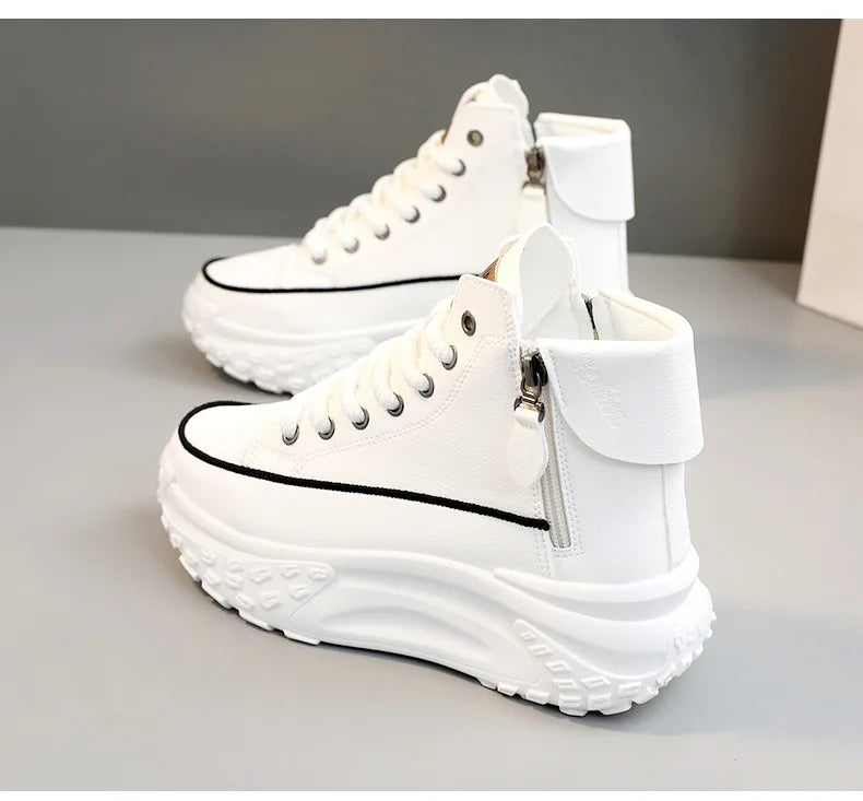 2025 New Women Sneakers Luxury Fashion High Top Women Boots Platform Casual Shoes Outdoor Running Shoes for Women Tenis De Mujer.