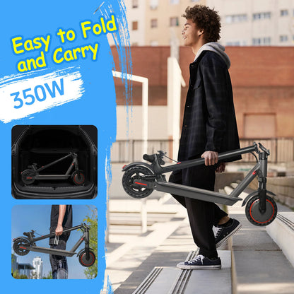 ATSANT TS07 Electric Scooter 600W 36V 10.5ah 31KM/H 35KM Long Range 8.5Inch Tyres with Shock Absorption Turn Signal Escooter.