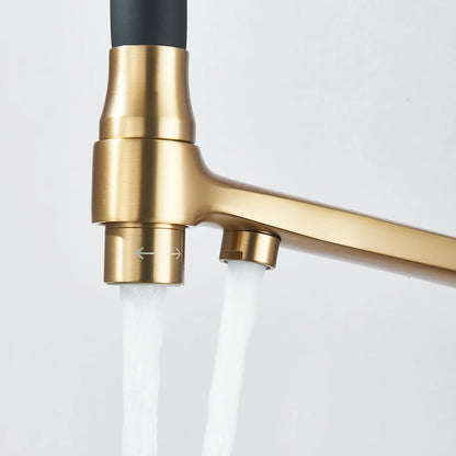 Kitchen Faucet Filtered Water Dual Spout Purification Feature Kitchen Tap 360 Rotation Water Crane For Kitchen