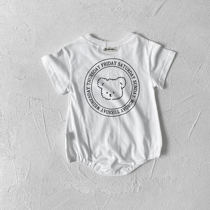 0-2Y Sommer Baby Body Niedlichen Cartoon Gedruckt Einteiliges für Kleinkinder Mädchen und Jungen Baby Kleidung Kleinkind Kurzarm Overall.