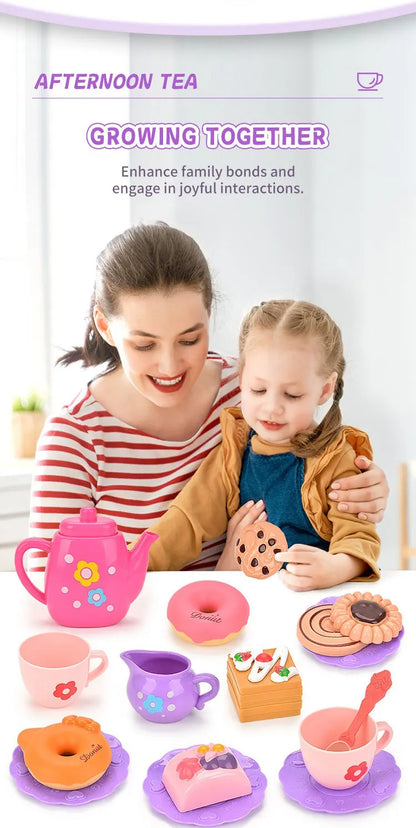 Kids Tea/Pastry Set Toy Simulation Pretend Play Food Playset for Children Montessori Toddler Children Gift Kitchen Girl.