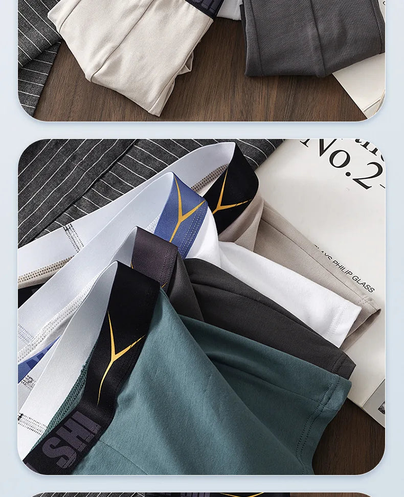 Neuankömmling Herrenunterwäsche, 100 % Baumwolle, antibakteriell, Herren-Boxershorts, atmungsaktiv, bequem, mittelhohe Slips, Herrenunterwäsche