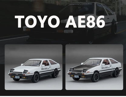 1:32 Simulation AE86 Metal Alloy Toy Car Diecasts Toy Vehicles Decoration Model Miniature Christmas Gift Toys For Children Boy.