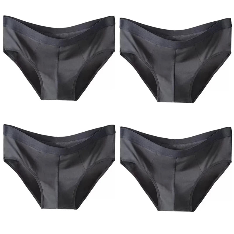 4pcs Mens Sexy Briefs Teenager Sport Underwears Plus Size Fat Men's Underpant Panties Students Breathable Fashion Casual Panties.