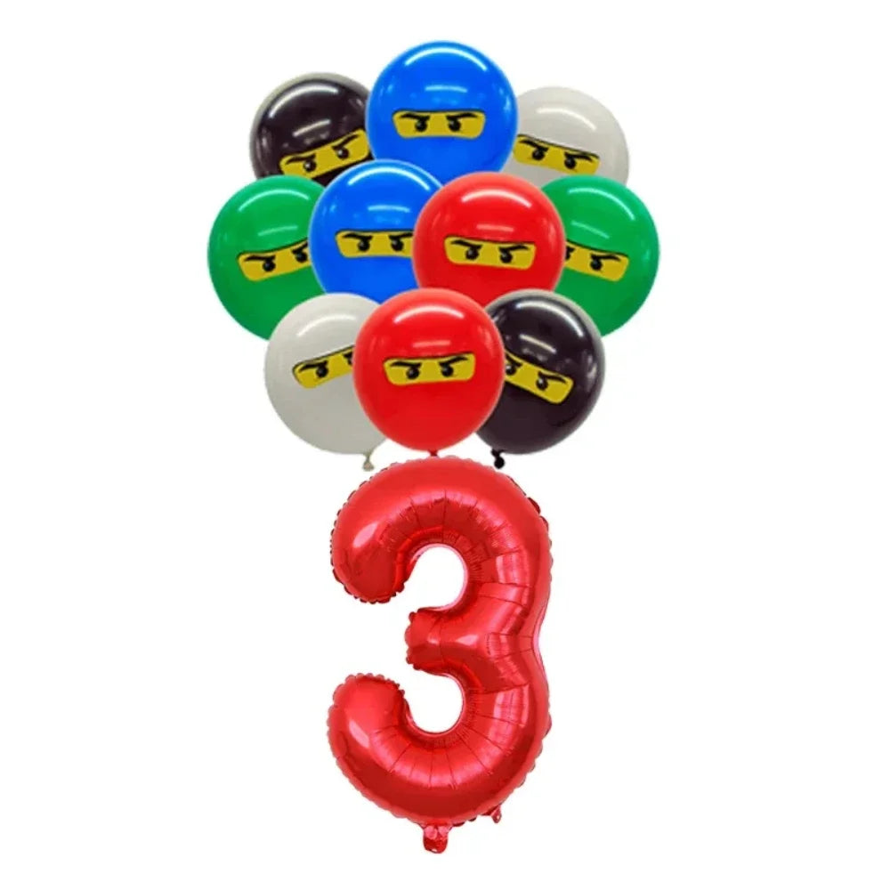Neue Ninja Geburtstag Dekoration Supplie Ballon Geschirr Cartoon Banner Hintergrund Kuchen Dekoration Party Supplie Baby Dusche geschenk.