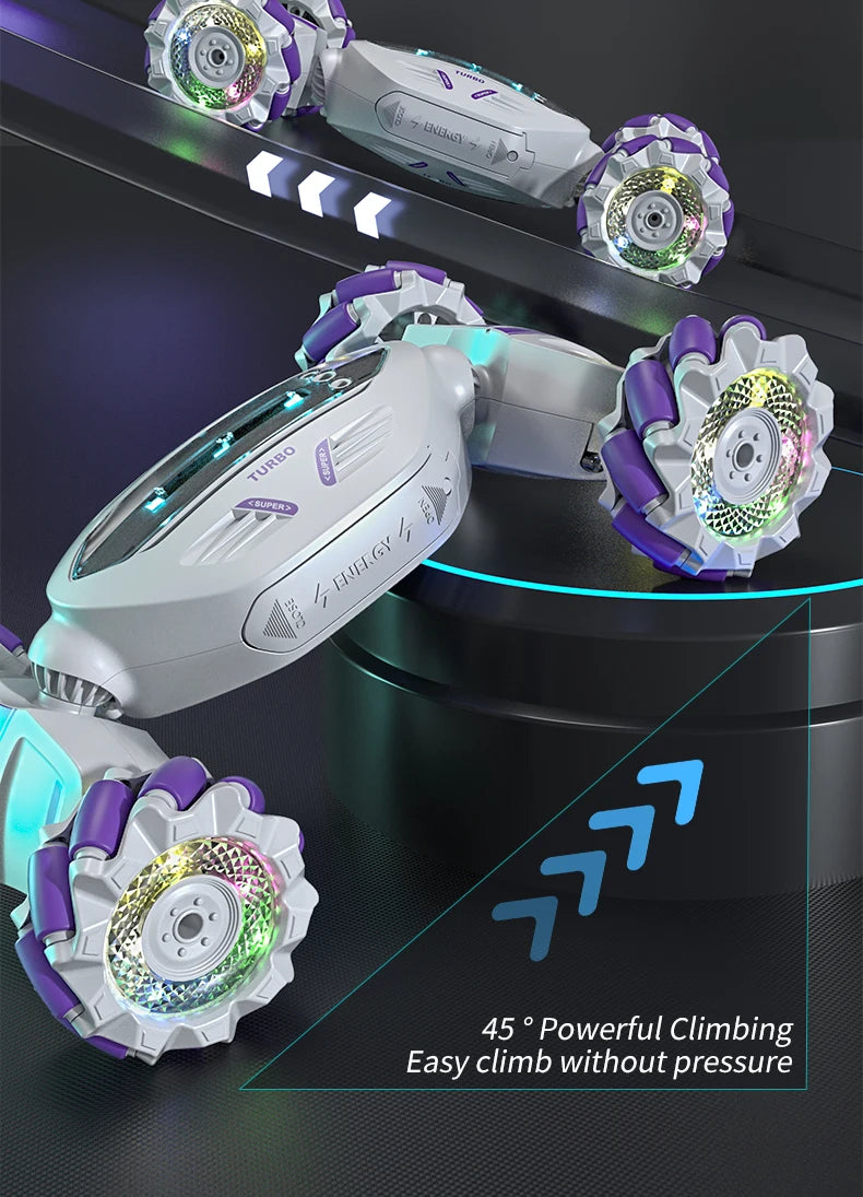 Teeggi S922 2.4G RC Stunt Car 4WD Double Remote Control 360° Degree Rotation RC Off Road Climbing Kids Rc Drift Car Toy for Gift