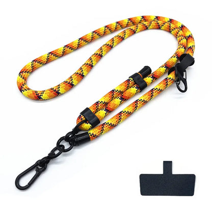 Phone Lanyard Adjustable 1 Cm Diameter Outdoor Universal Case Crossbody Shoulder Card Neck Cord Clip Hang Anti-lost Wrist Strap