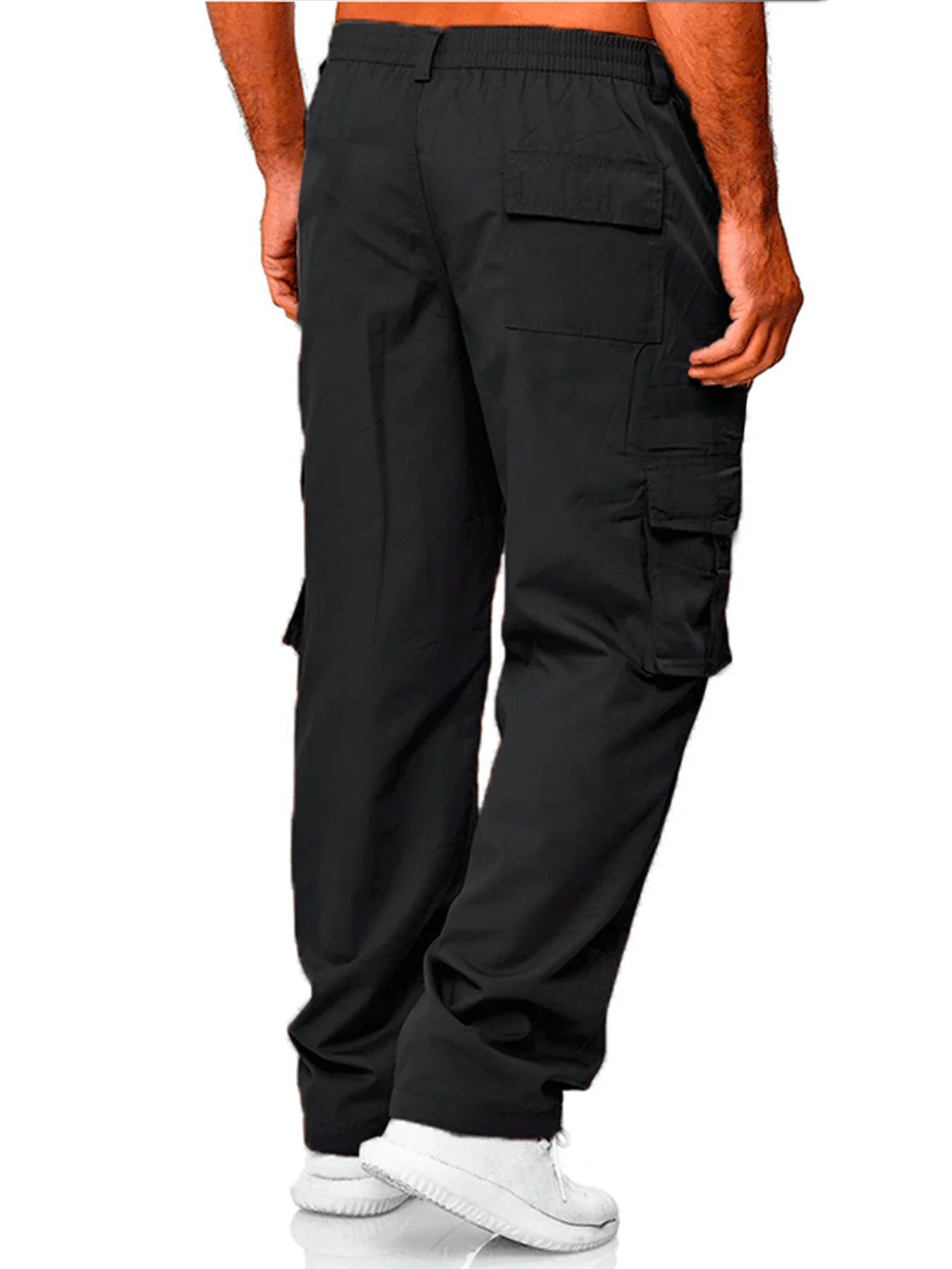 Men's Cargo Pants Sweatpants Outdoor Loose Straight Long Trousers Summer Casual Multi-Pocket Durable Workwear Male Trousers.