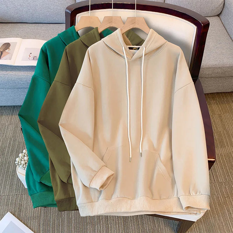 150kg plus size Damen büste Herbst Kapuze neun Farben Sweatshirt lose Langarm Top 6xl 7xl 8xl 9xl 10xl.