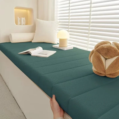 Benutzerdefinierte Teddy Samt Erkerfenster Sitz lange Bank Kissen Sitzpolster lange Matratze Polsterung Stuhl Sitzpolster dekorative Pads Schaukeln