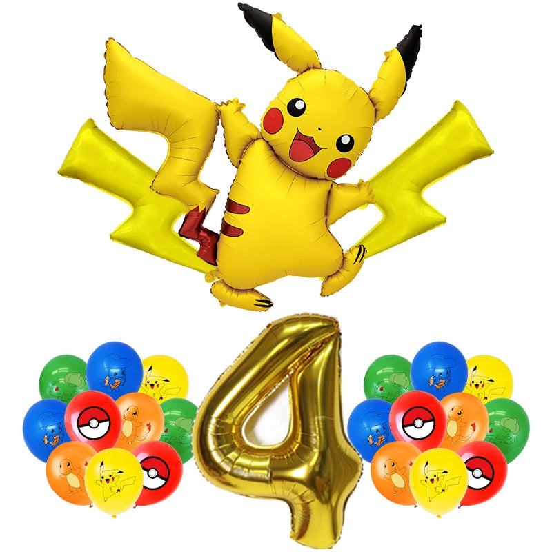 Pokemon Geburtstag Party Dekoration Neue Ligntning Pikachu Ballon Kid Event Liefert Einweg Geschirr Banner Hintergrund Platte.