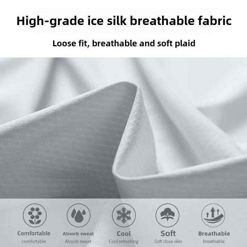 5pcs Men's Lightweight Summer Ice Silk Athletic Set Quick-Dry Running Clothes Outdoor Kit Cycling Fitness Men's Sportswear Set.