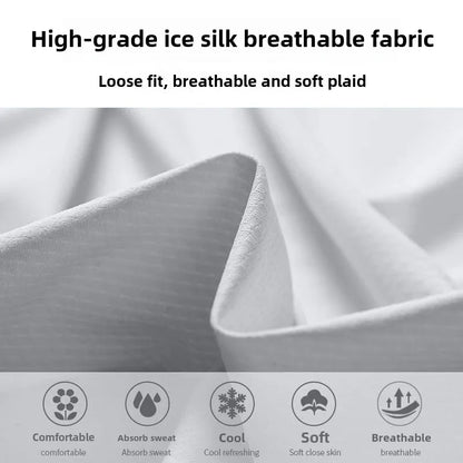 5pcs Men's Lightweight Summer Ice Silk Athletic Set Quick-Dry Running Clothes Outdoor Kit Cycling Fitness Men's Sportswear Set.