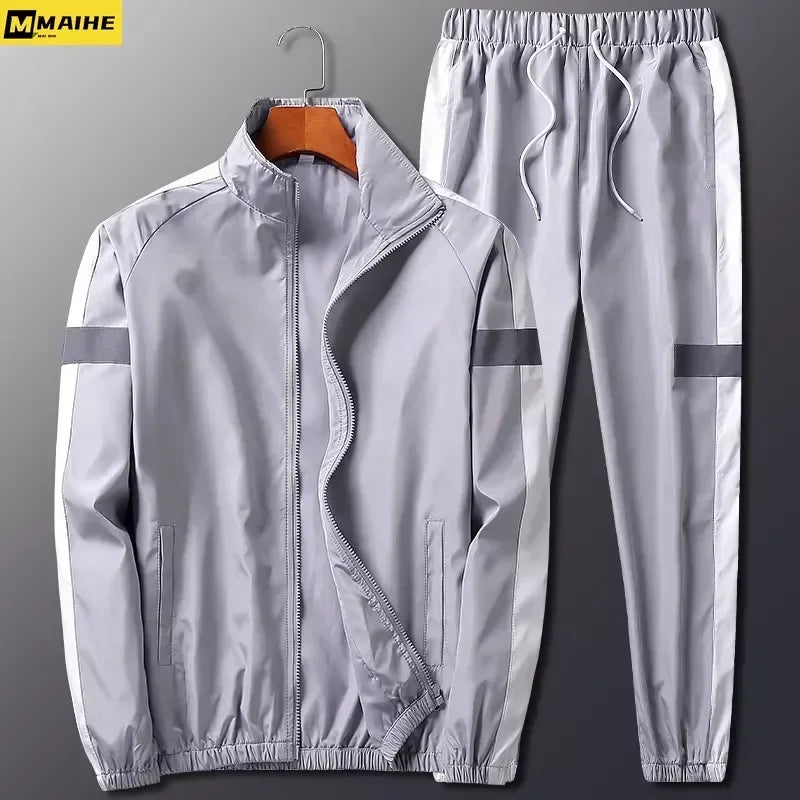 2Pcs Men Tracksuit Hoodie Tops Joggers Pants Tracksuit Set Male Running Jogging Sportswear Hooded Pants Mens Sweat Suit 2024.