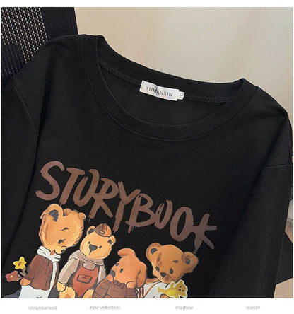 170kg plus size Damen büste Herbst bär bedrucktes Sweatshirt lockeres Langarm-Freizeit oberteil 6xl 7xl 8xl 9xl 10xl 11xl