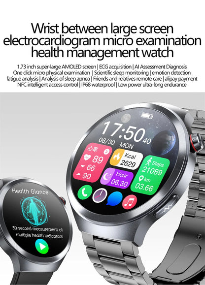 2025 New For HUAWEI Uric Acid Blood Pressure Blood oxygen Body Analysis Smart Watch ECG+PPG Clock Bluetooth call Smart watch Men.