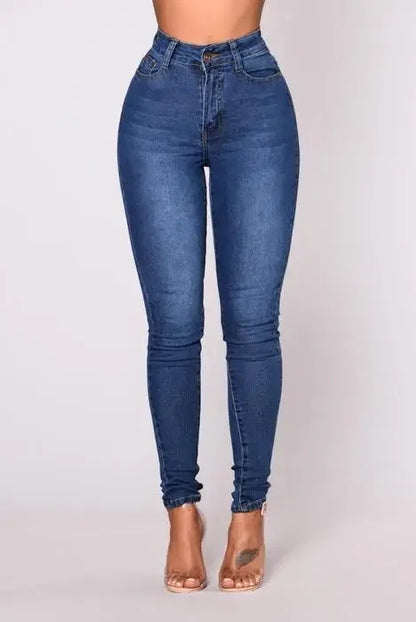 2025 New Women's  Jeans High Waist Push-Up Jeans High Stretch Stretch Mother Jeans Washed Denim Skinny Pencil Pants Women's.