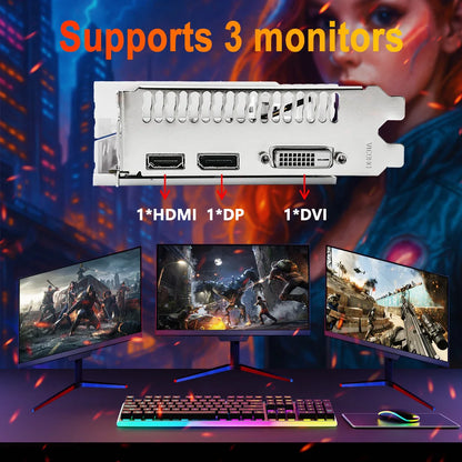 SOYO AMD Radeon RX580 8GB Gaming Graphics Card 2048SP GDDR5 256Bit PCIE 3.0 x16 DP DVI RX580 8GB GPU Desktop Computer Video Card.