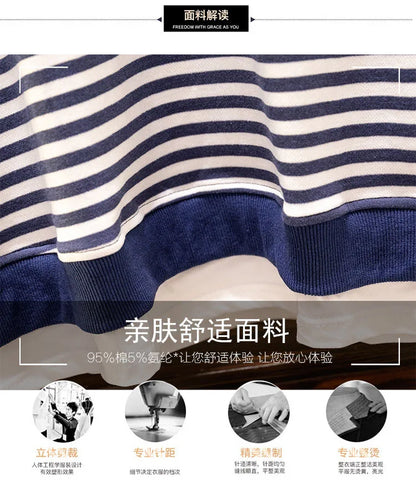 150Kg Plus Größe frauen Fehlschlag 157 Frühling Herbst Neue Lose Gefälschte Zwei-Stück Lange Ärmeln Gestreiften sweatshirt 5XL 6XL 7XL 8XL 9XL.