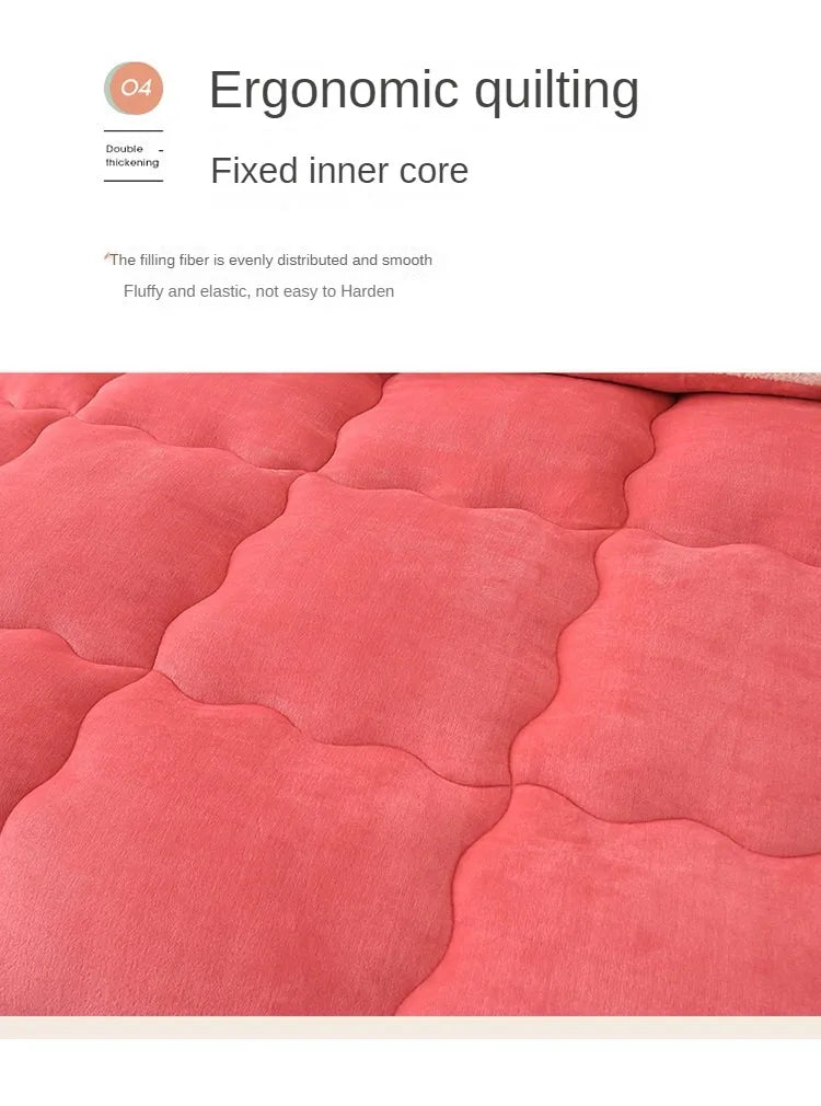 New Super Warm Lamb Wool Quilt Winter Thickened Cotton Quilt Warm Cotton Double sided Velvet Soft Extra Large Blanket.