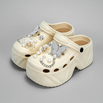 Women's Slippers 9CM High Platform Garden Fashion Clogs Shoes Women's Slippers Thick Bottom EVA Sandals Summer Girls Slippers