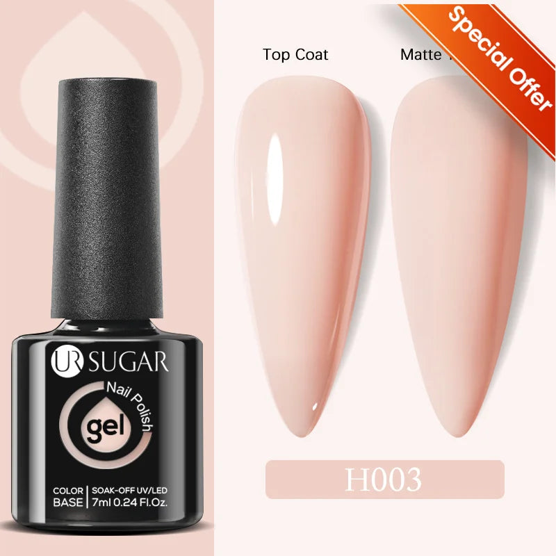 UR SUGAR 7/7.5ml Summer Blue Silver Gel Nail Polish Semi Permanent High Quality Soak Off UV LED Varnishes Nails Art Manicure