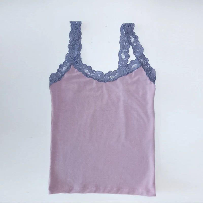 Sommer Leibchen Damen Spitze Trim Spaghetti Strap Weste Frauen Casual Slim Fit Crop Tops Coquette Ärmellose Tank Top Kleidung.