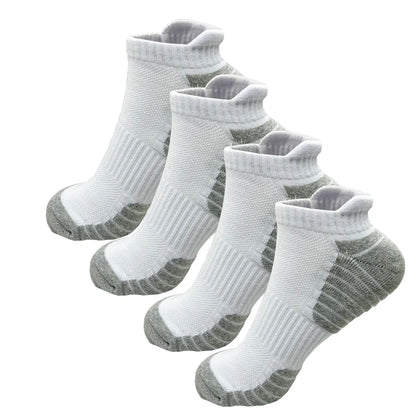 2/4 Pairs Cushioned Cotton Ankle Socks for Men Athletic Running Socks Low Cut Casual Sports Sock Tab Short Socks for Men Women.
