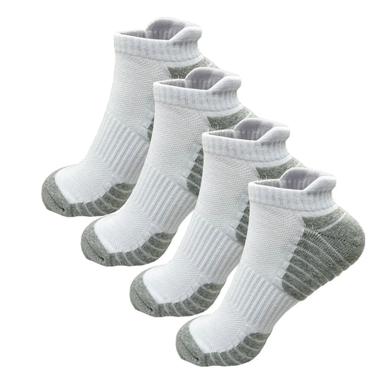 2/4 Pairs Cushioned Cotton Ankle Socks for Men Athletic Running Socks Low Cut Casual Sports Sock Tab Short Socks for Men Women.